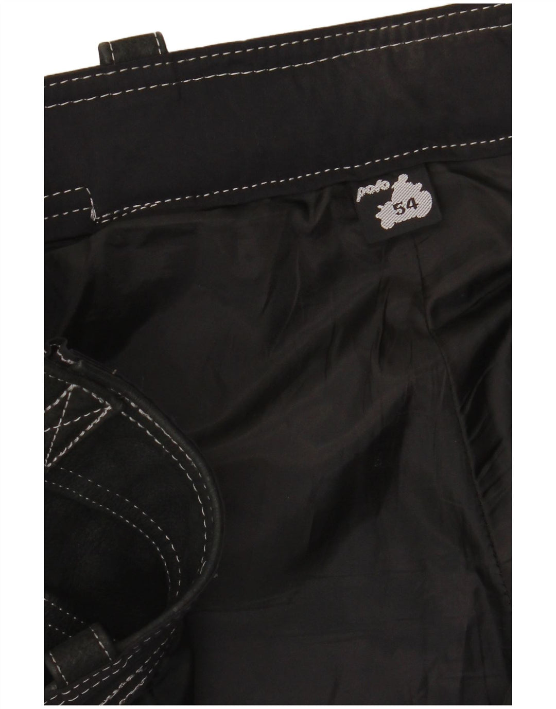 POLO Pantaloni Moto Racer din piele pentru bărbați IT 54 XL W38 L33 Negru
