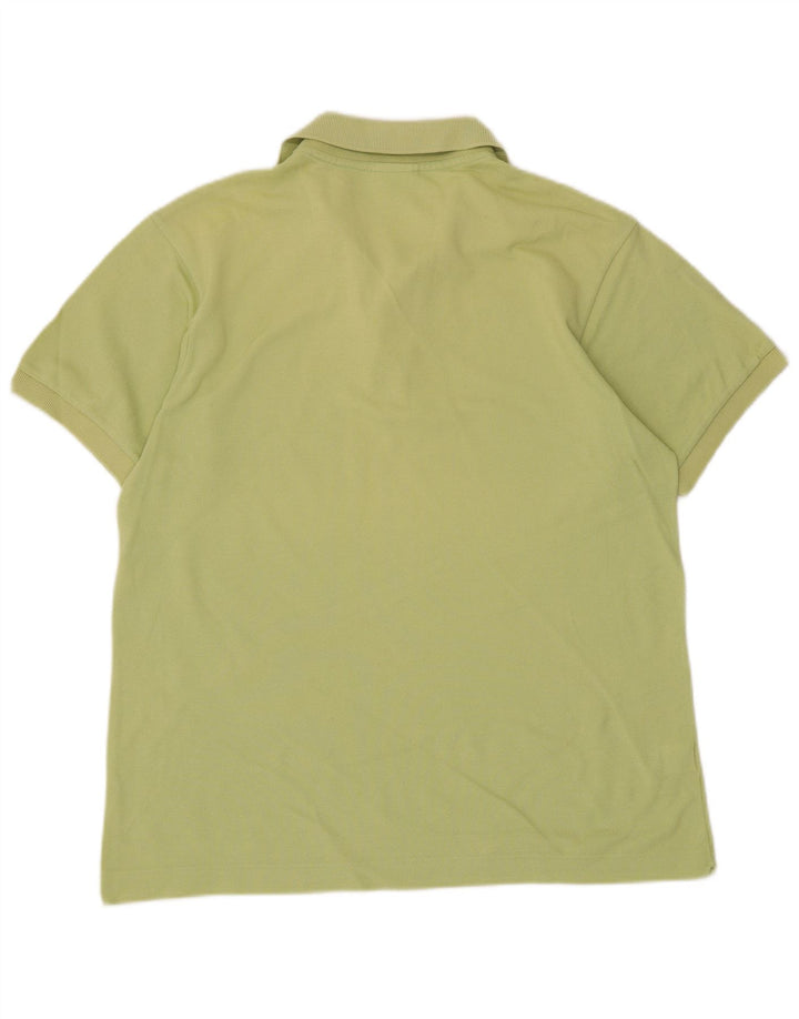 Tricou polo Lacoste pentru bărbați, mărimea 4, bumbac verde mediu