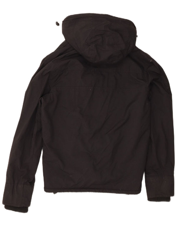 Jachetă Windbreaker cu glugă Superdry pentru bărbați UK 40, mare, negru, nailon