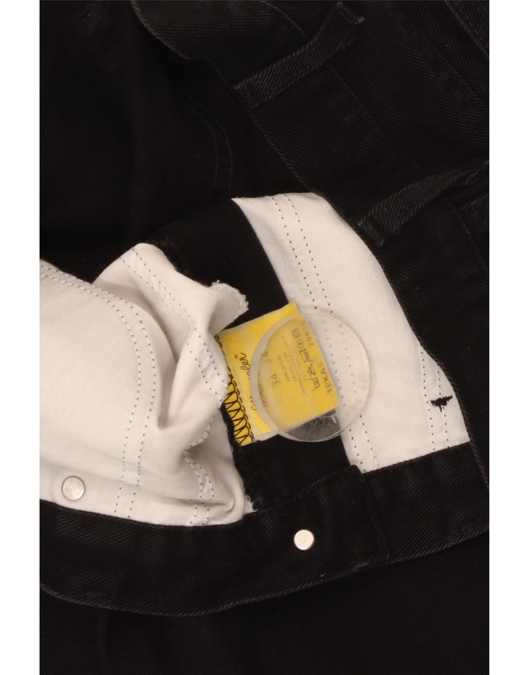 Blugi drepte pentru bărbați Wrangler Texas W34 L31 bumbac negru