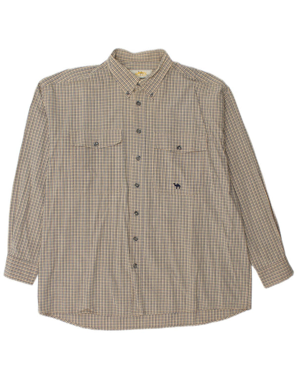 Cămașă pentru bărbați Camel Active XL Bej Gingham