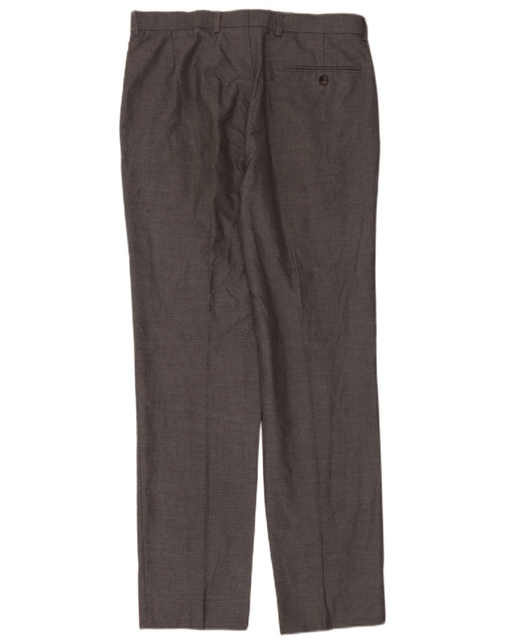 Marks & Spencer Pantaloni de costum drepți croiți pentru bărbați L32 L33 gri