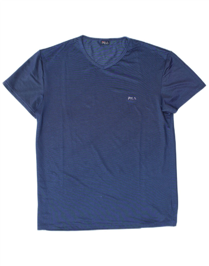 Tricou pentru femei FILA Top UK 14 Large Blue Poliester