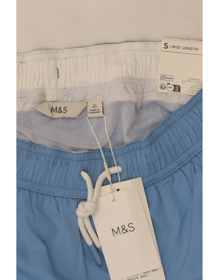 Marks & Spencer Pantaloni scurți de înot pentru femei UK 10 Small Blue Poliester