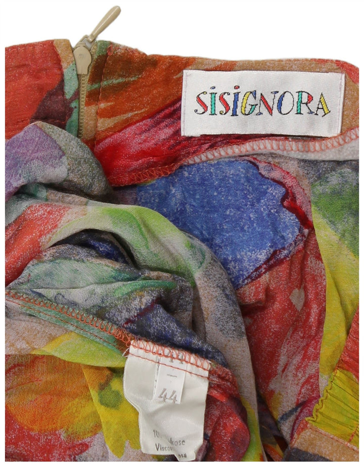 SI SIGNORA Fusta A-Line pentru femei EU 44 XL W32 L30 Multicolor Heart