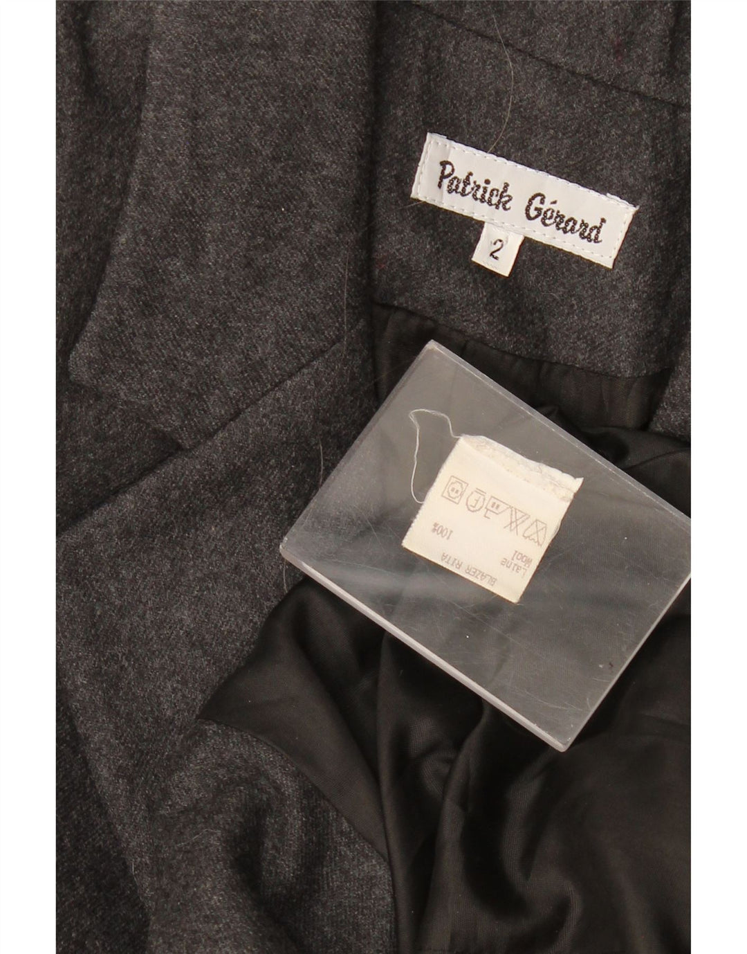 Jachetă vintage pentru femei cu paragate cu 1 nasture US 2 XS Lână gri