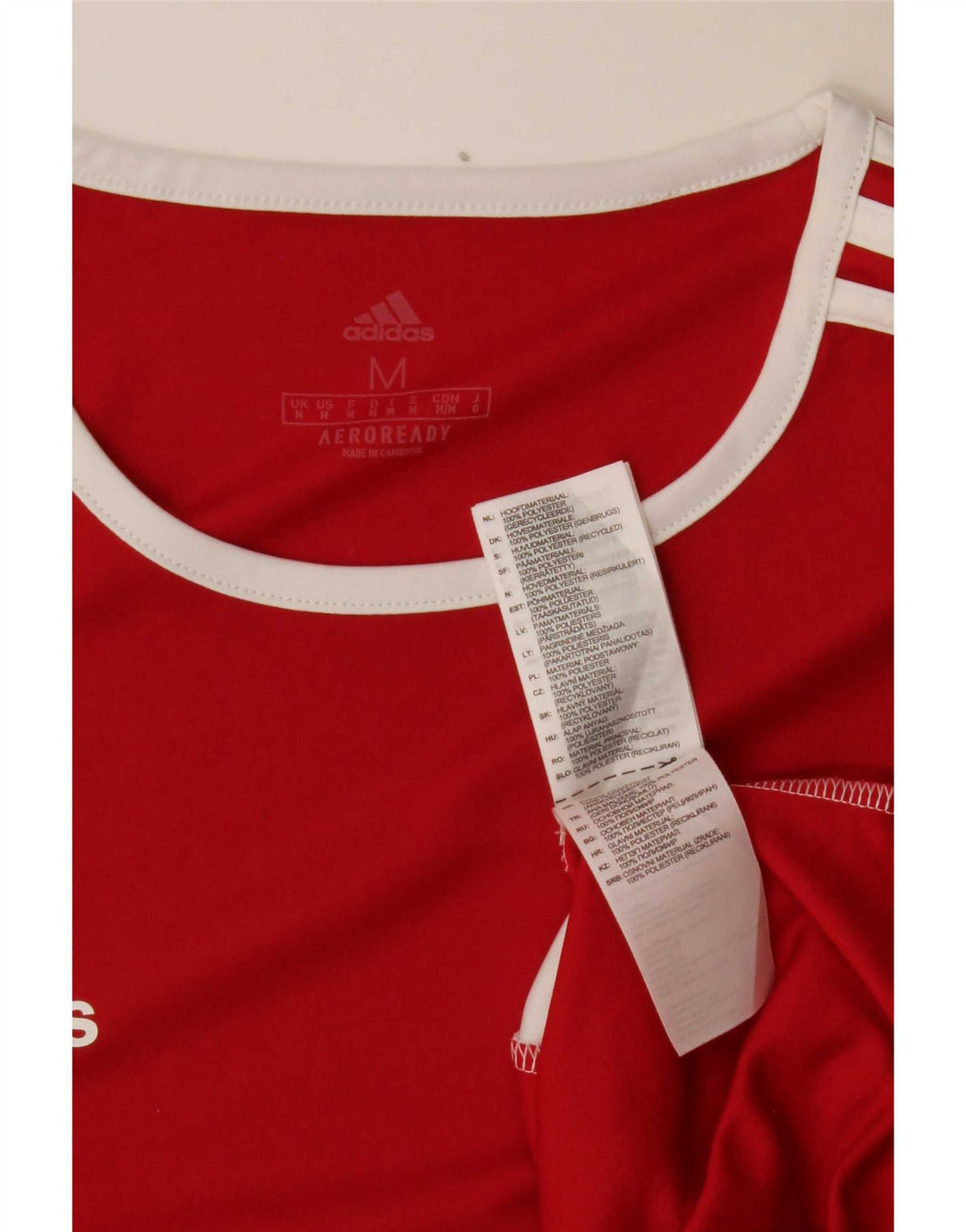 Tricou pentru bărbați Adidas Aeroready Top Mediu Roșu Colorblock Poliester