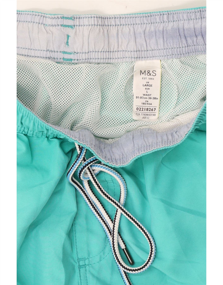 Marks & Spencer Pantaloni scurți de înot pentru bărbați din bumbac turcoaz mare
