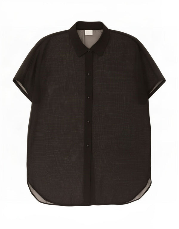 Bluză cămașă supradimensionată pentru femei Benetton UK 14 Medium Black