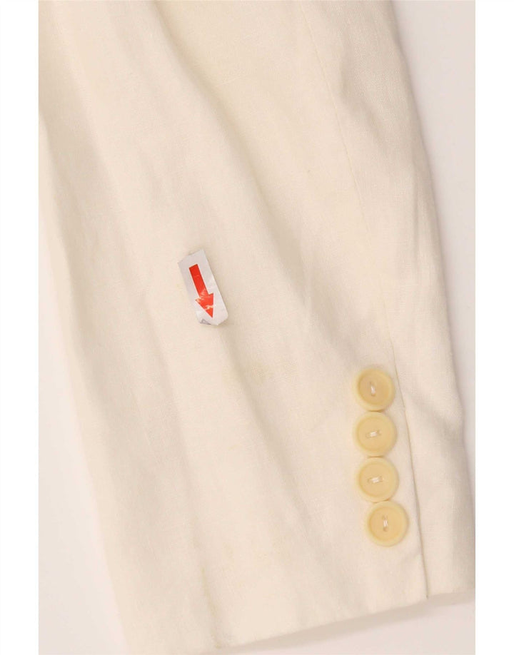 Blazer pentru femei Max & Co. Jachetă cu 3 nasturi UK 8 Mic, in alb