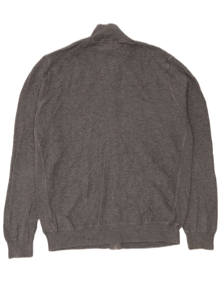 Pulover cardigan cu fermoar complet Massimo Dutti pentru bărbați XL gri