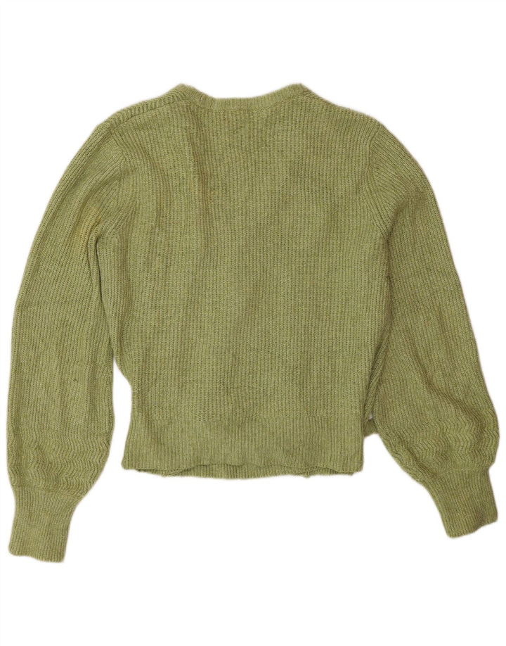 Pulover pentru femei Marks & Spencer Wrap Cardigan UK 14 Bumbac verde mediu