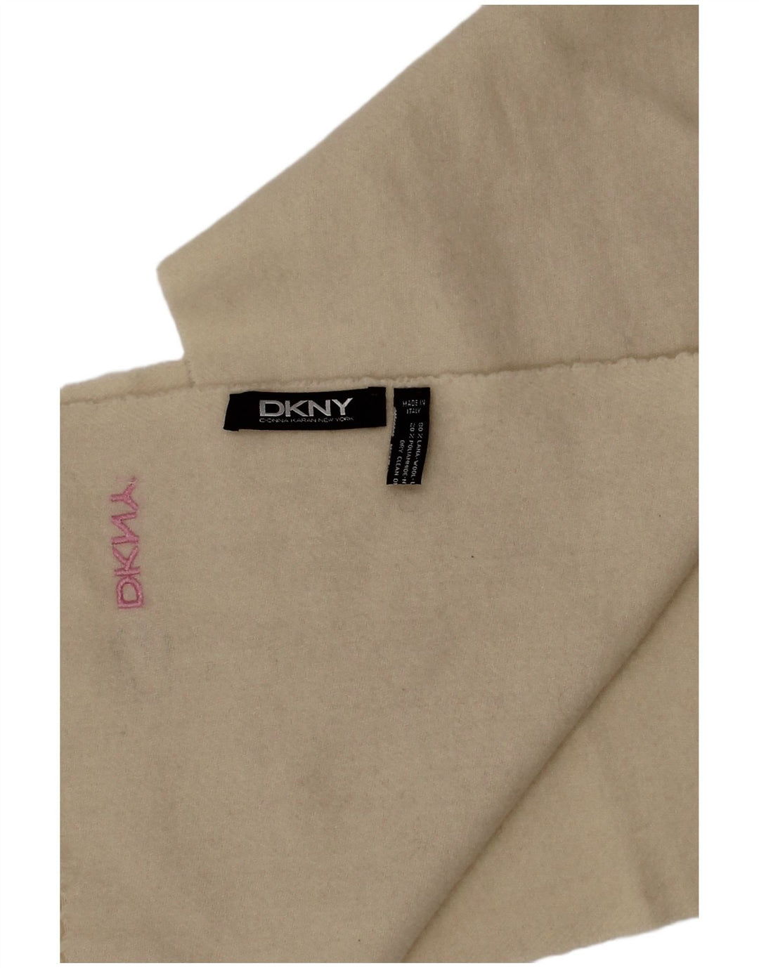 Eșarfă dreptunghiulară pentru femei Dkny, mărime unică, din lână albă