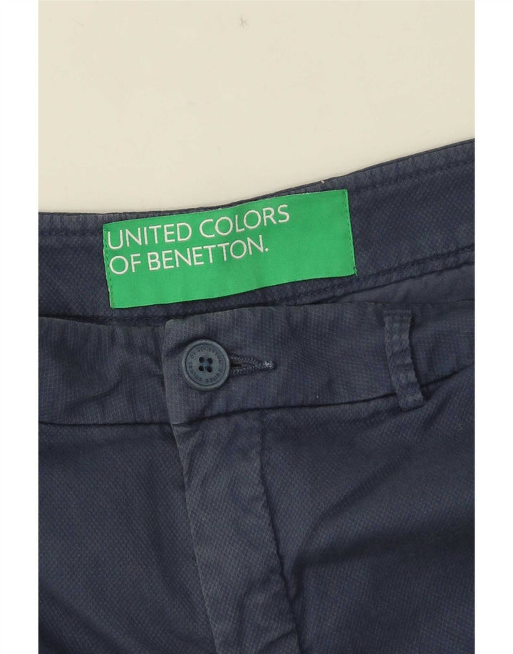 Pantaloni scurți chino pentru femei Benetton W30 Medium Bleumarin