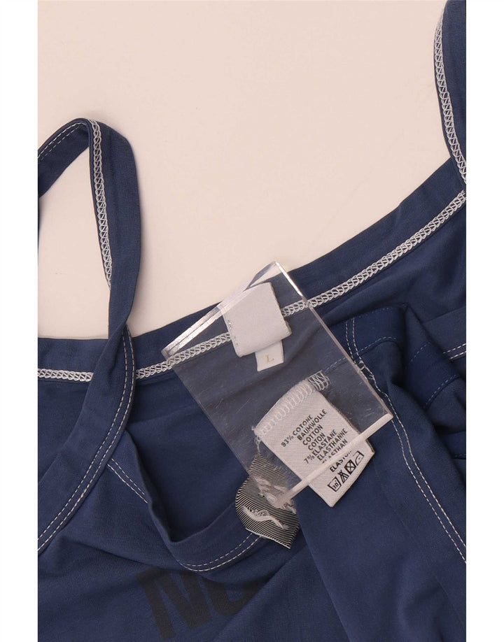 North Sails Womens Graphic Cami Top UK 14 Large Bleumarin Bumbac