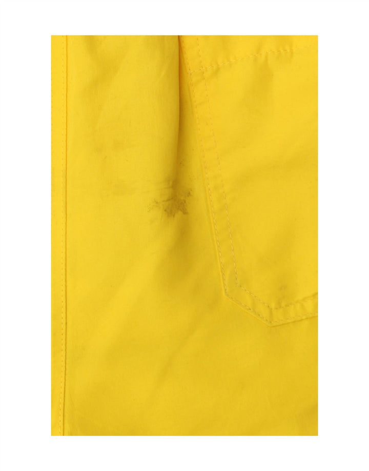 BENCH Mens Graphic Swimming Shorts XL Yellow Polyester