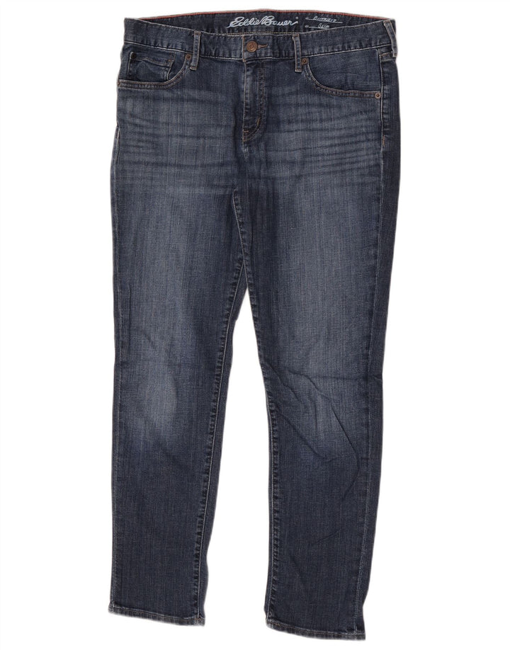 Eddie Bauer pentru femei Boyfriend Capri blugi slim US 8 Medium W32 L20 Albastru