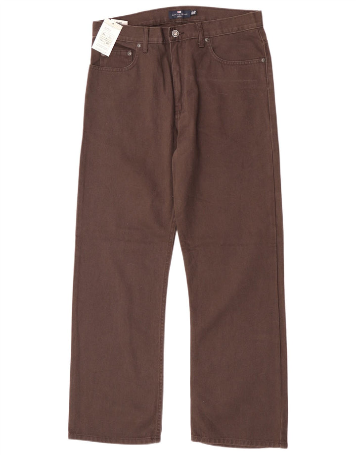 Blugi drepți pentru bărbați Marks & Spencer Blue Harbour W32 L29 bumbac maro