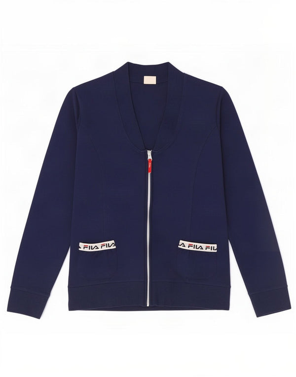 Jachetă de trening Fila pentru femei UK 14 Medium Bluemarin Bumbac