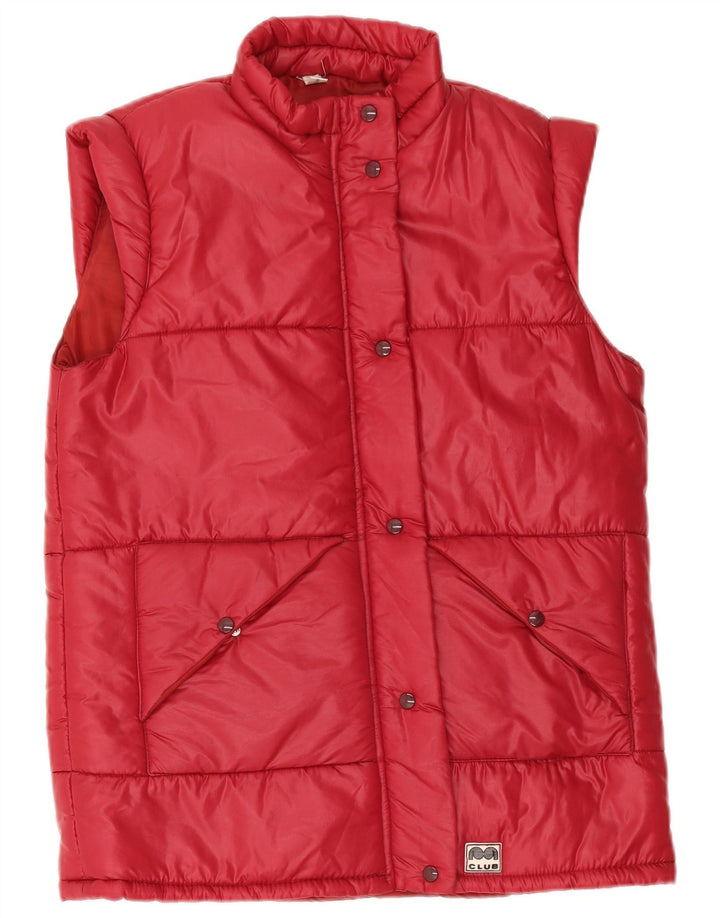 Gilet căptușit pentru femei Vintage IT 46 Poliamidă roșie mare