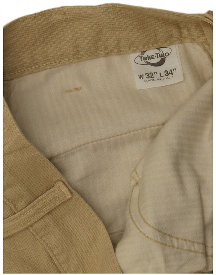 Luați doi pantaloni cargo drepți pentru bărbați W32 L31 bumbac bej