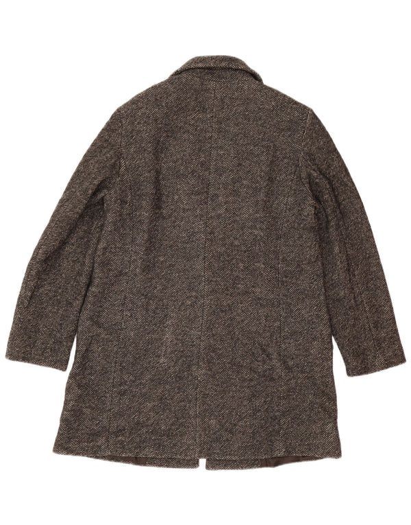 Massimo Dutti Jachetă Blazer pentru femei cu 1 nasture UK 14 Medium Gris Herringbone