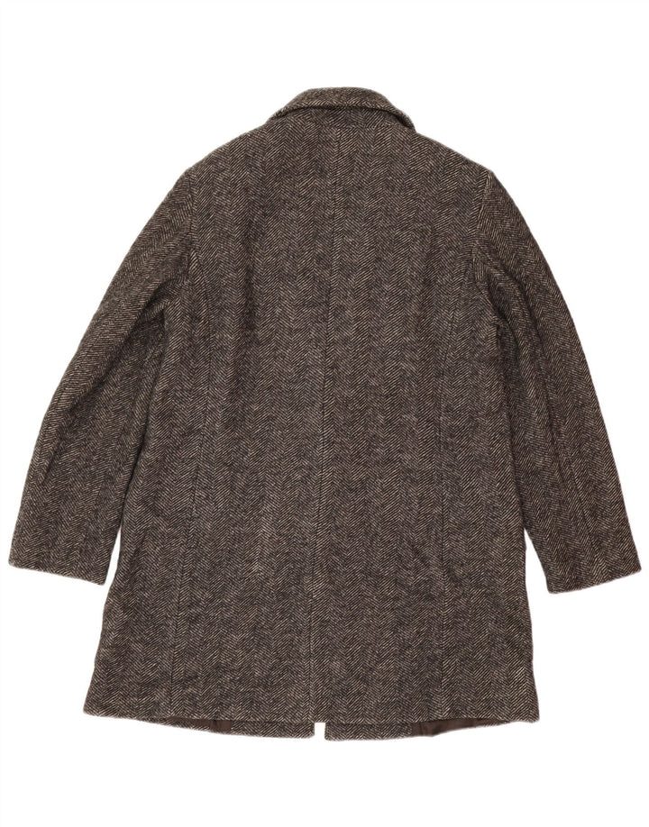 Massimo Dutti Jachetă Blazer pentru femei cu 1 nasture UK 14 Medium Gris Herringbone