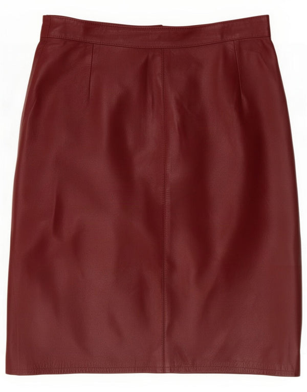Private Fusta de piele pentru femei IT 48 XL W32 Burgundy