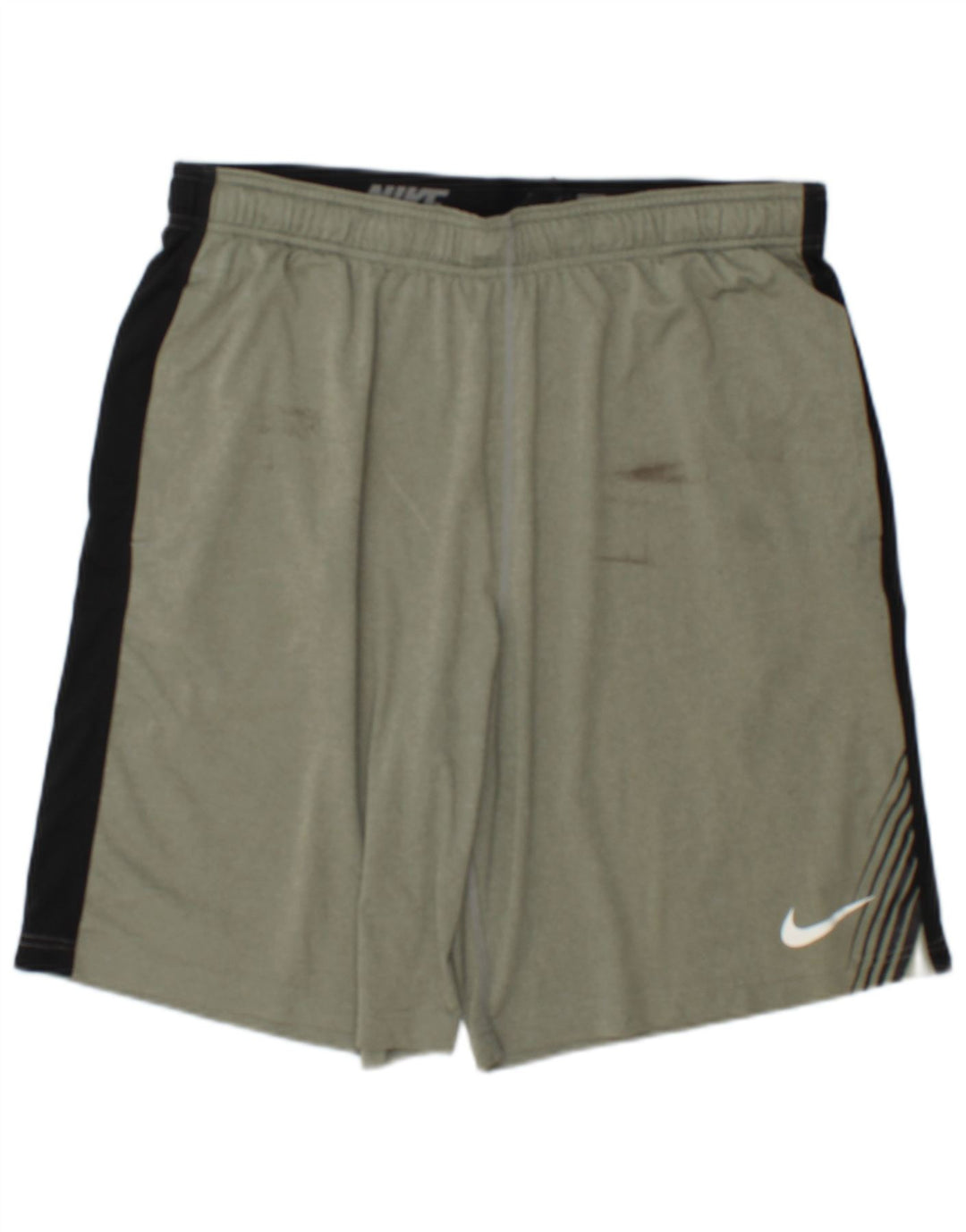 Pantaloni scurți sport Nike pentru bărbați, mari, verzi, poliester color bloc