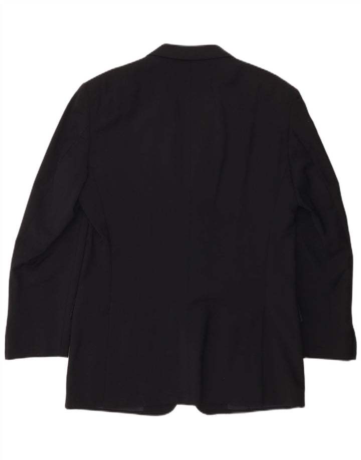 Jachetă Valentino pentru bărbați cu 3 nasturi IT 50 Lână mare albastru bleumarin