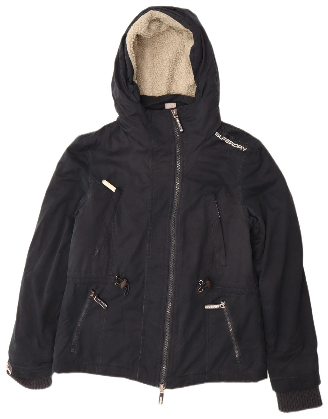 Jachetă Windbreaker The windparka pentru femei Superdry UK 14, mare, bleumarin