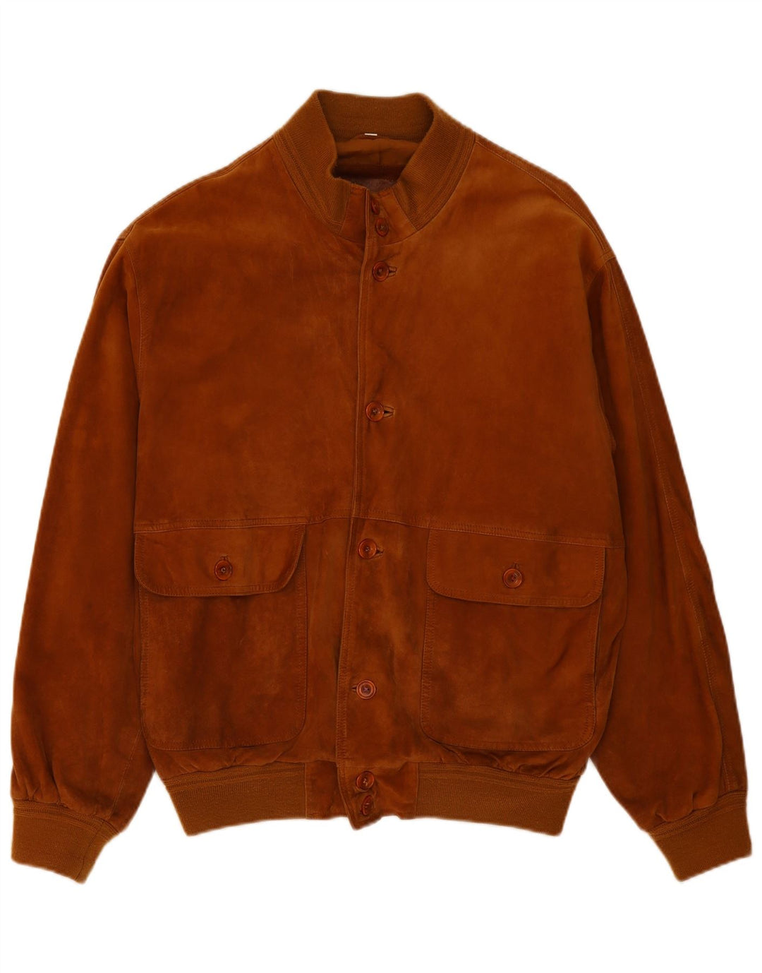 Jachetă Bomber Vintage pentru bărbați din piele intoarsa IT 54 2XL din piele maro