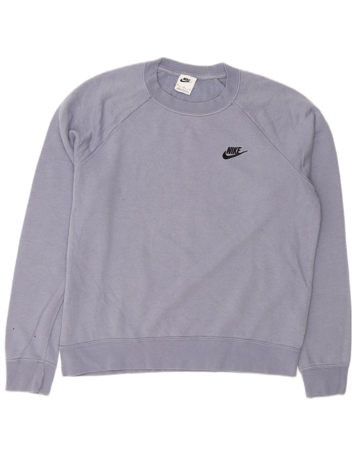 Pulover NIKE pentru femei, UK 14, bumbac albastru mediu