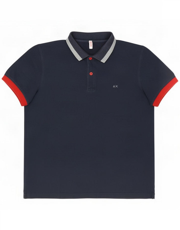 Sun68 Tricou polo pentru bărbați Medium Bleumarin Colorblock