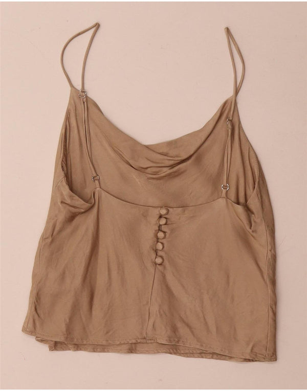 Top camis pentru femei Zara UK 10 Small Beige Viscose