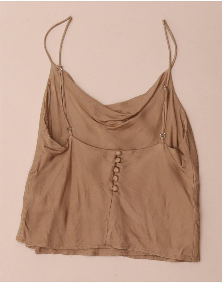 Top camis pentru femei Zara UK 10 Small Beige Viscose