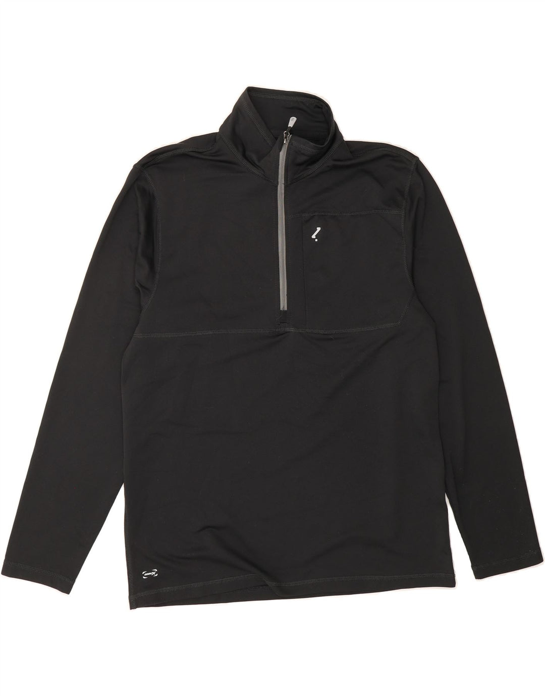 IZOD Mens Zip Neck Pullover Tracksuit Top Medium Black Polyester Vintage Izod and Second-Hand Izod from Messina Hembry 