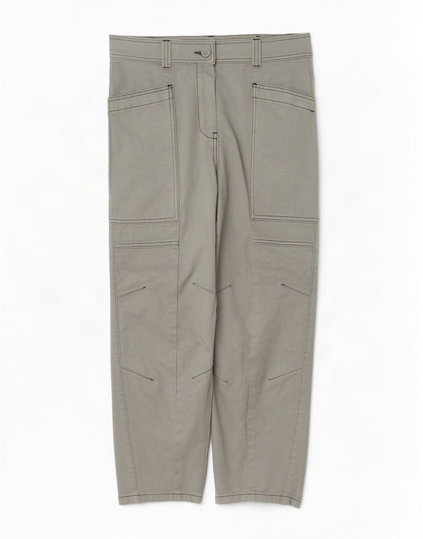 Topshop Pantaloni cargo cu talie înaltă pentru femei UK 10 Small W27 L27 Gri