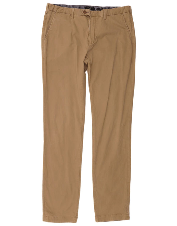 Pantaloni chino drepți Ted Baker pentru bărbați L36 L36 bumbac bej