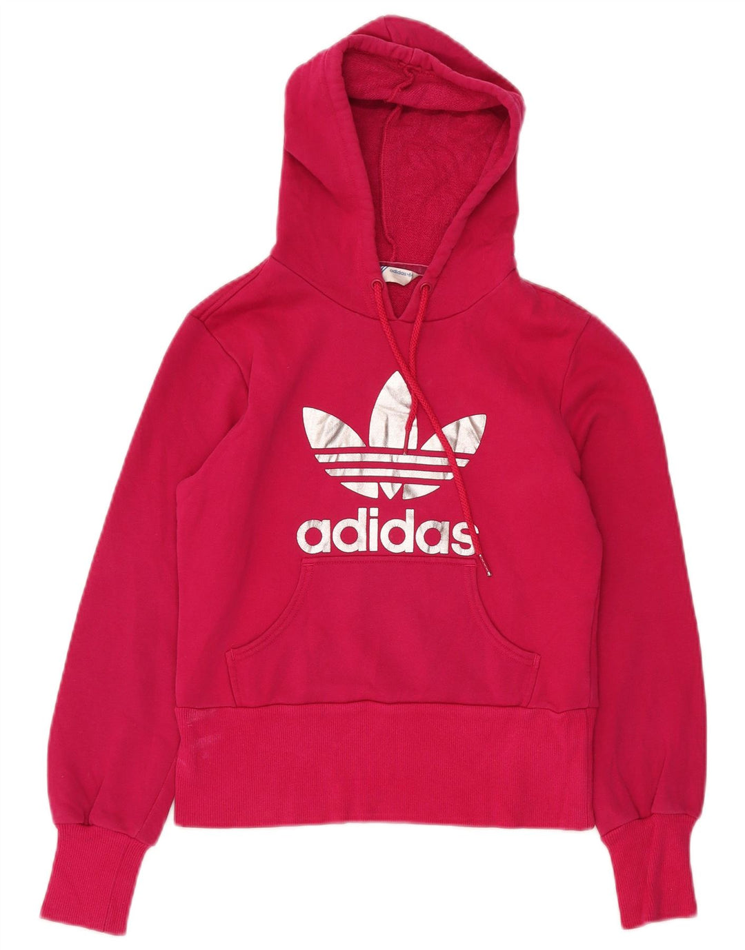 Pulover ADIDAS Crop Graphic pentru femei, IT 36 XS, bumbac roz