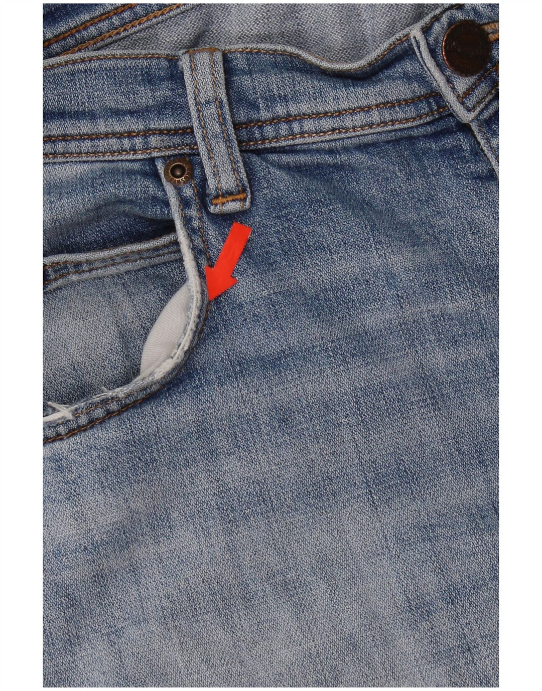Pantaloni scurți din denim învechit Wrangler pentru bărbați W34, bumbac albastru mare