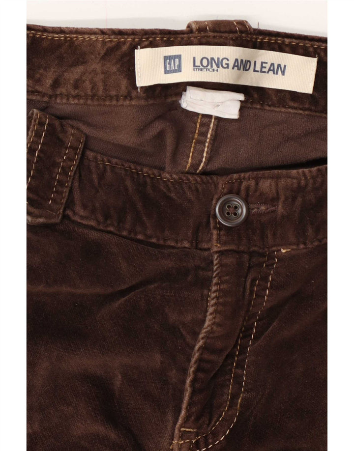 Pantaloni casual din velur Gap Stretch Bootcut W30 L30 maro