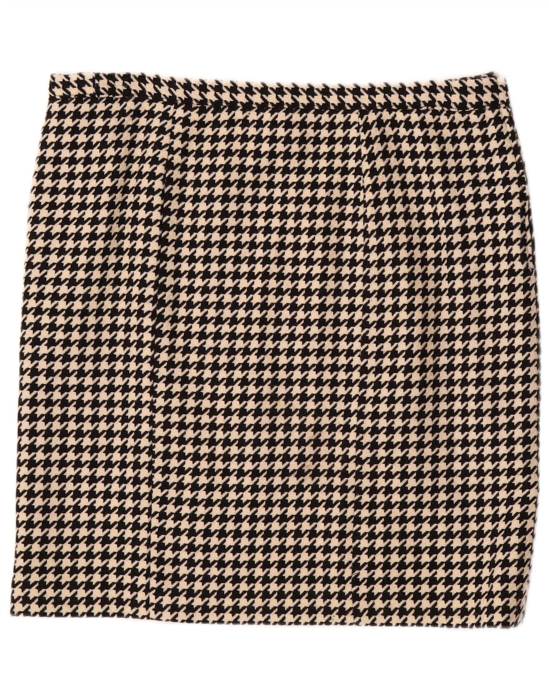 Fusta Dreaptă Femei VINTAGE W36 XL Negru Houndstooth