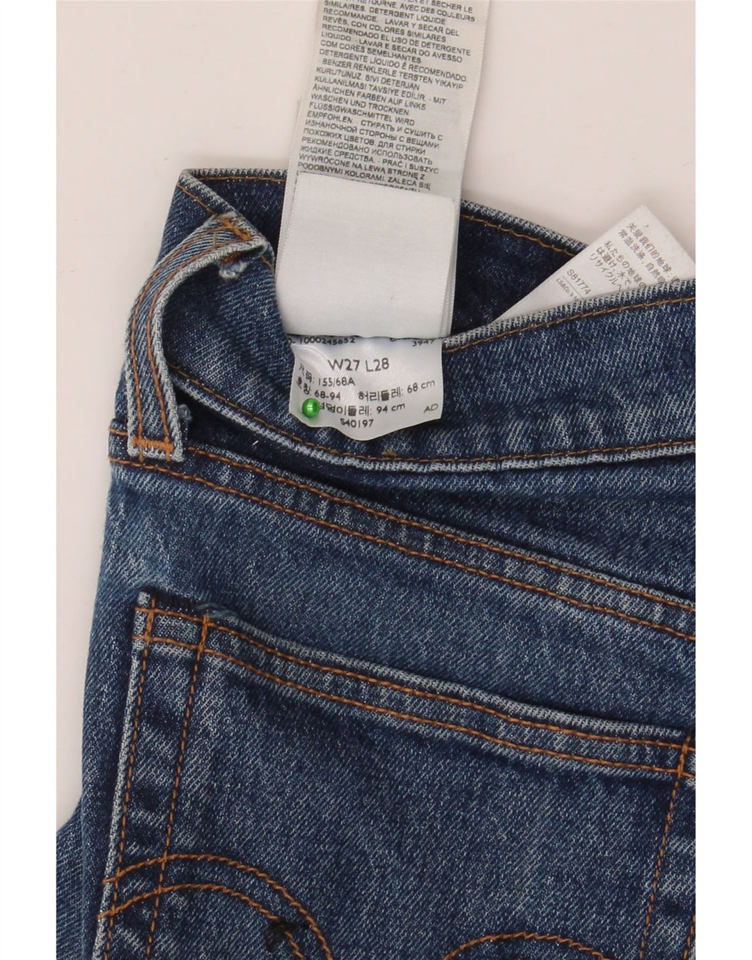 Blugi drepti pentru femei Levi's W27 L28 Bumbac albastru
