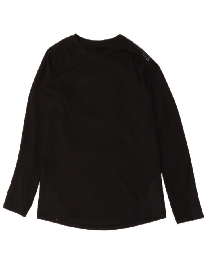 Adidas Climacool Graphic Top cu mânecă lungă pentru femei UK 12 Medium Black