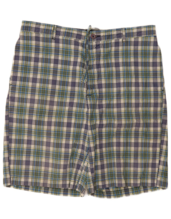 Pantaloni scurți chino obișnuiți pentru bărbați Woolrich W38 XL, bumbac în carouri multicolore