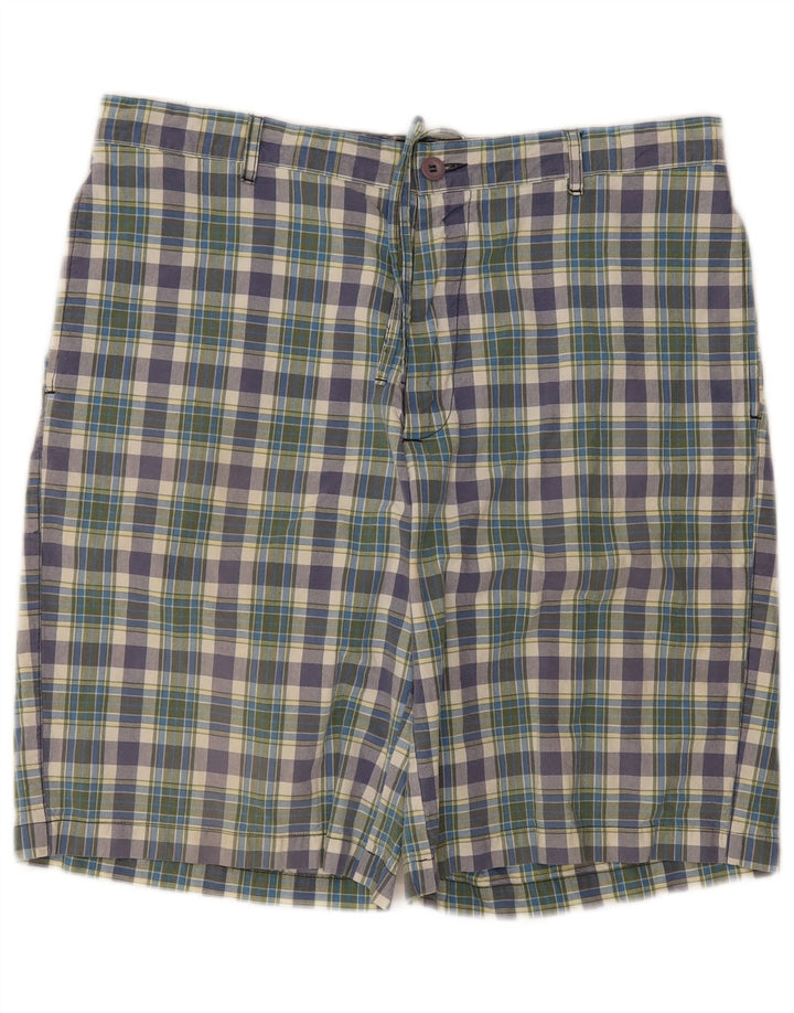 Pantaloni scurți chino obișnuiți pentru bărbați Woolrich W38 XL, bumbac în carouri multicolore