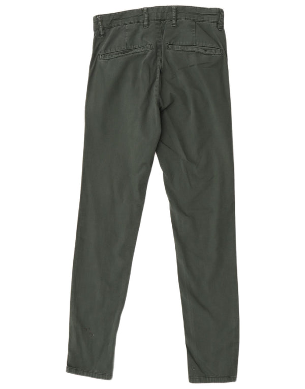 Pantaloni chino skinny pentru bărbați Zara EU 36 XS L29 L30 Bumbac verde