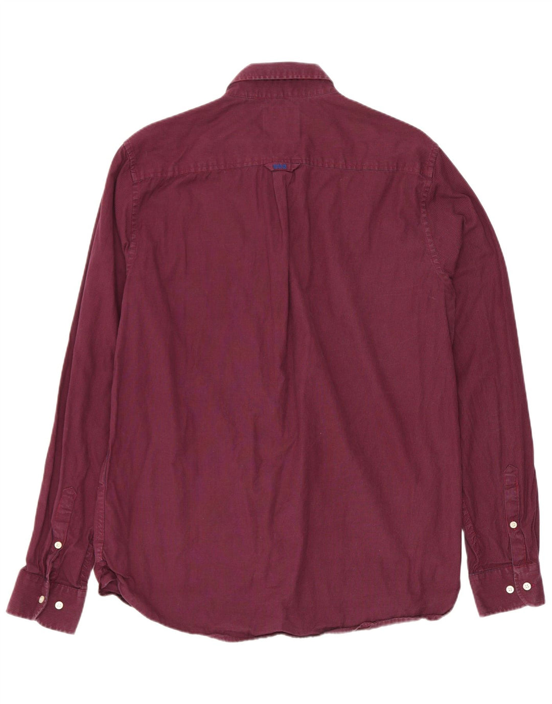 Cămașă pentru bărbați Superdry din bumbac cu picior de găină burgundy mare