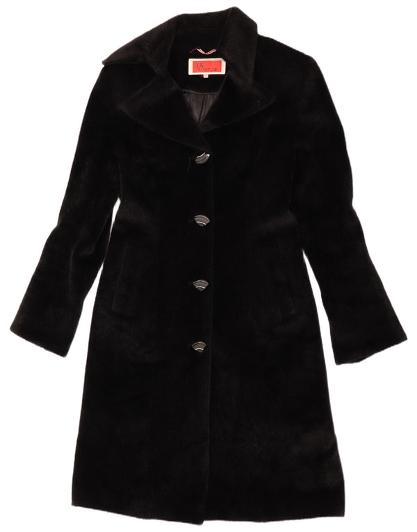 Pardesiu vintage pentru femei din blană artificială IT 42 poliester mediu negru